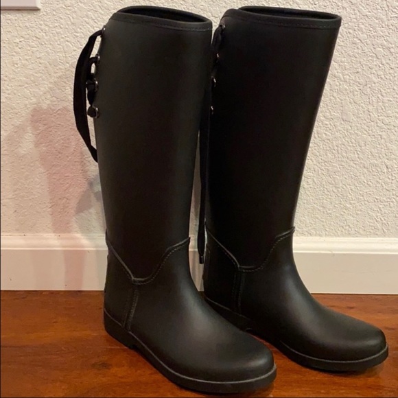 Coach Shoes - Coach Tristee Knee High Rain Boots